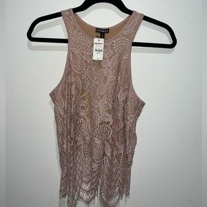 Blush pink and nude xs Express top. New with tag